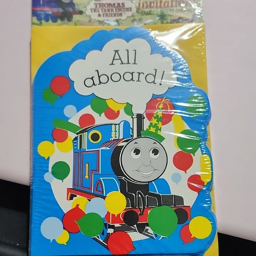 Thomas The Tank Engine & Friends All Aboard Party Invitations and Envelopes